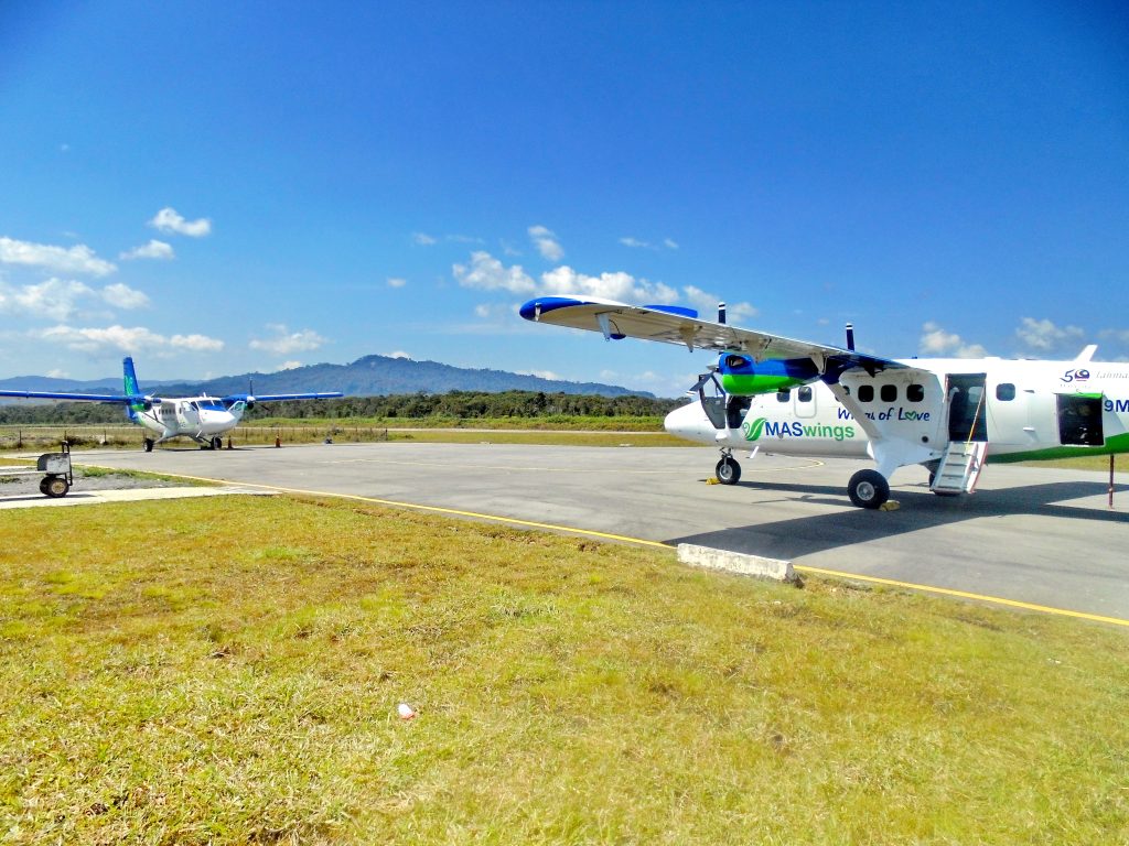 Arrival at the Bario Airport.